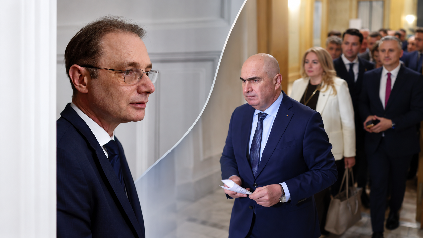 Ilie Bolojan și Luca Niculescu semnează un acord de susținere condiționat de deficitul bugetar