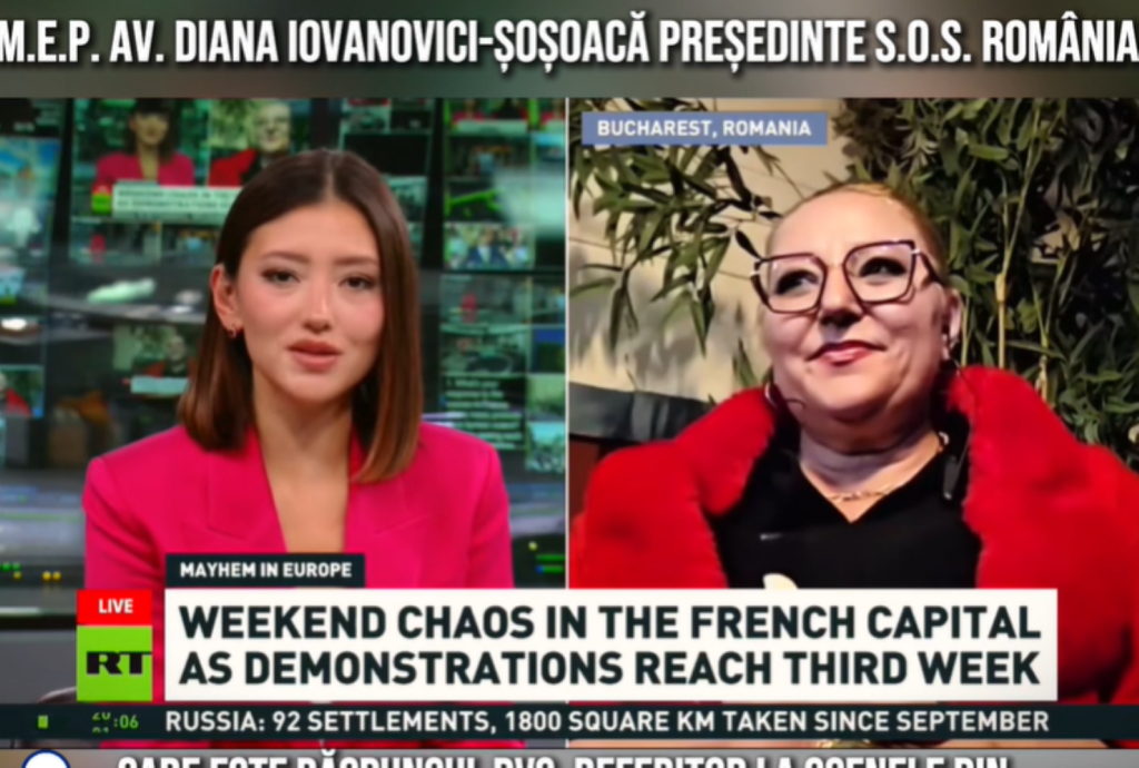 Diana Șoșoacă, despre Uniunea Europeană și Rusia: „În Rusia avem alimente foarte bune”