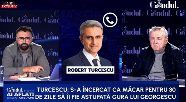 Robert Turcescu susține că arestarea lui Călin Georgescu a fost un act politic pentru a-i opri activitatea