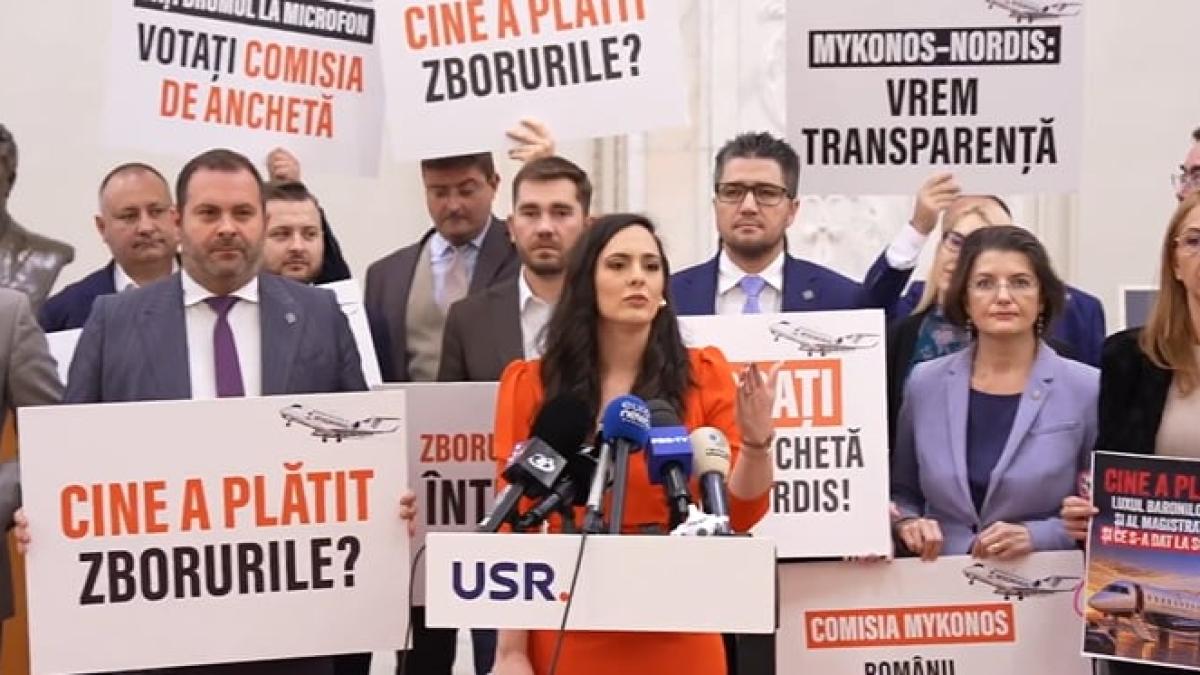 Sesizare pentru sancționarea deputaților USR după protestul cu pancarte din plenul Camerei Deputaților